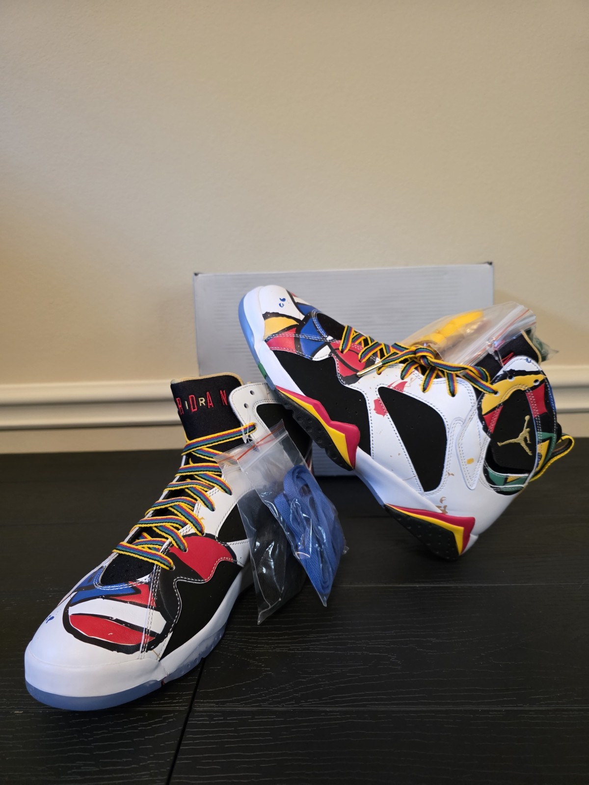 Jordan Air Jordan 7 Miro Retro BB Mens Multicolor Colorblock High Top IQ6573-100 - Image 2