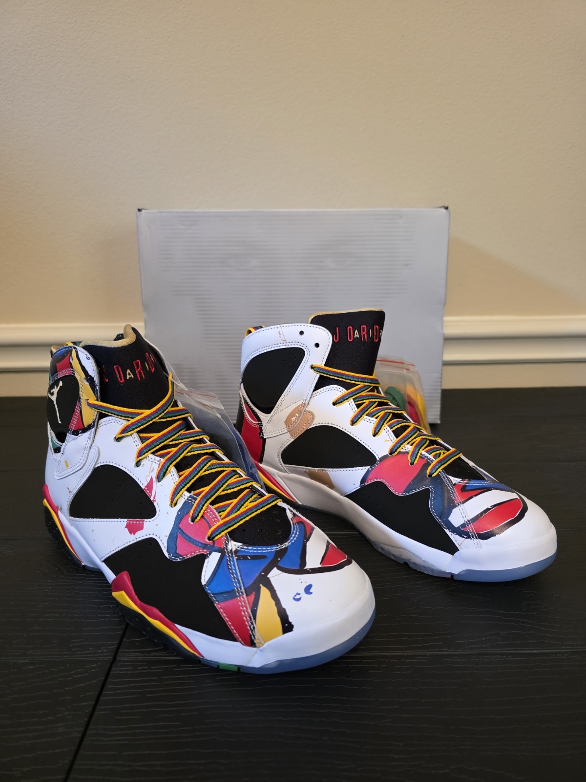 Jordan Air Jordan 7 Miro Retro BB Mens Multicolor Colorblock High Top IQ6573-100 - Image 4