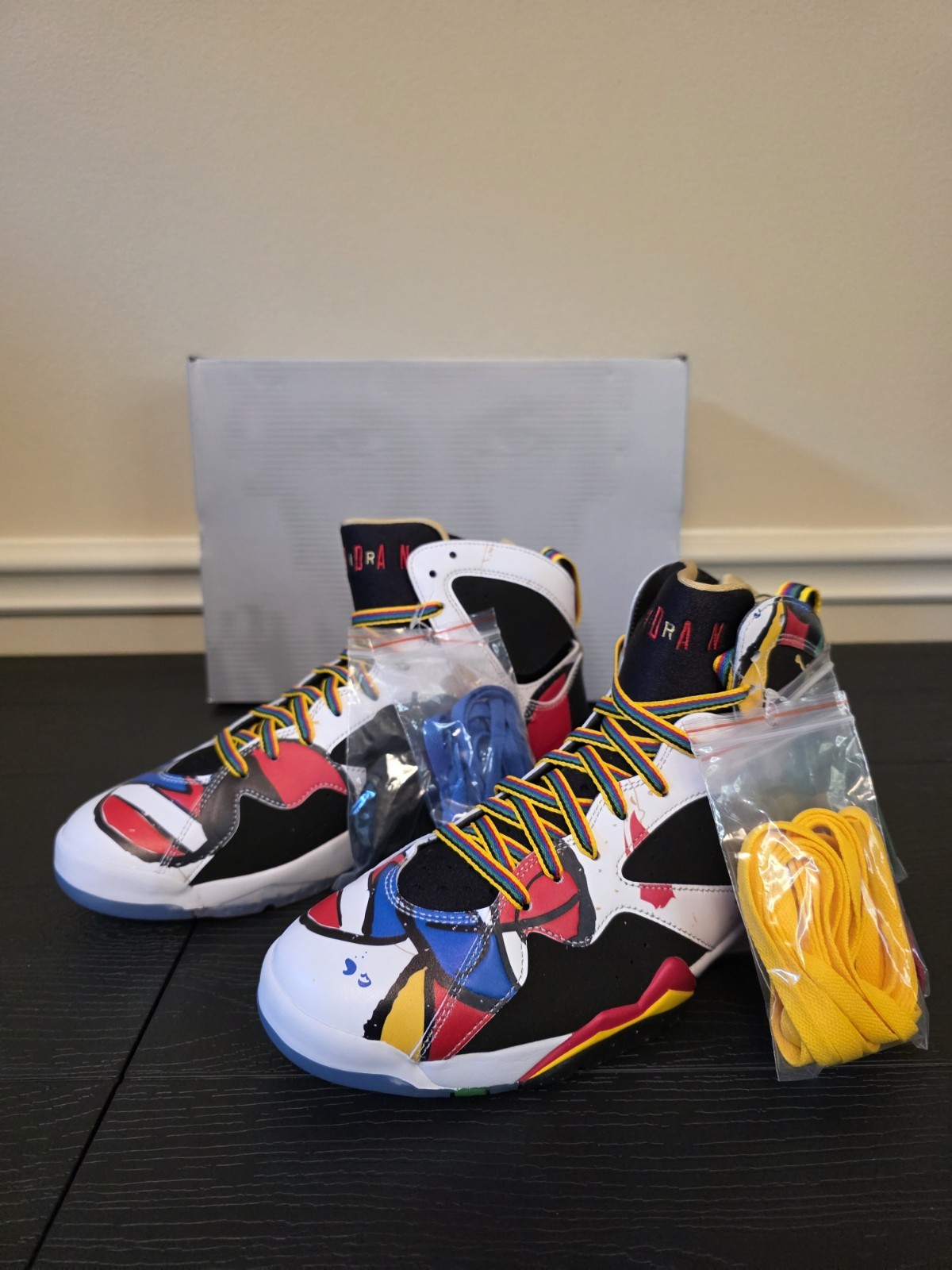 Jordan Air Jordan 7 Miro Retro BB Mens Multicolor Colorblock High Top IQ6573-100 - Image 5