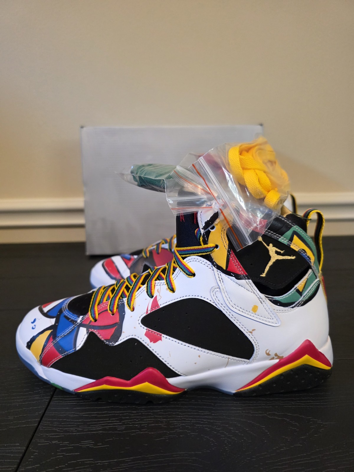 Jordan Air Jordan 7 Miro Retro BB Mens Multicolor Colorblock High Top IQ6573-100 - Image 6