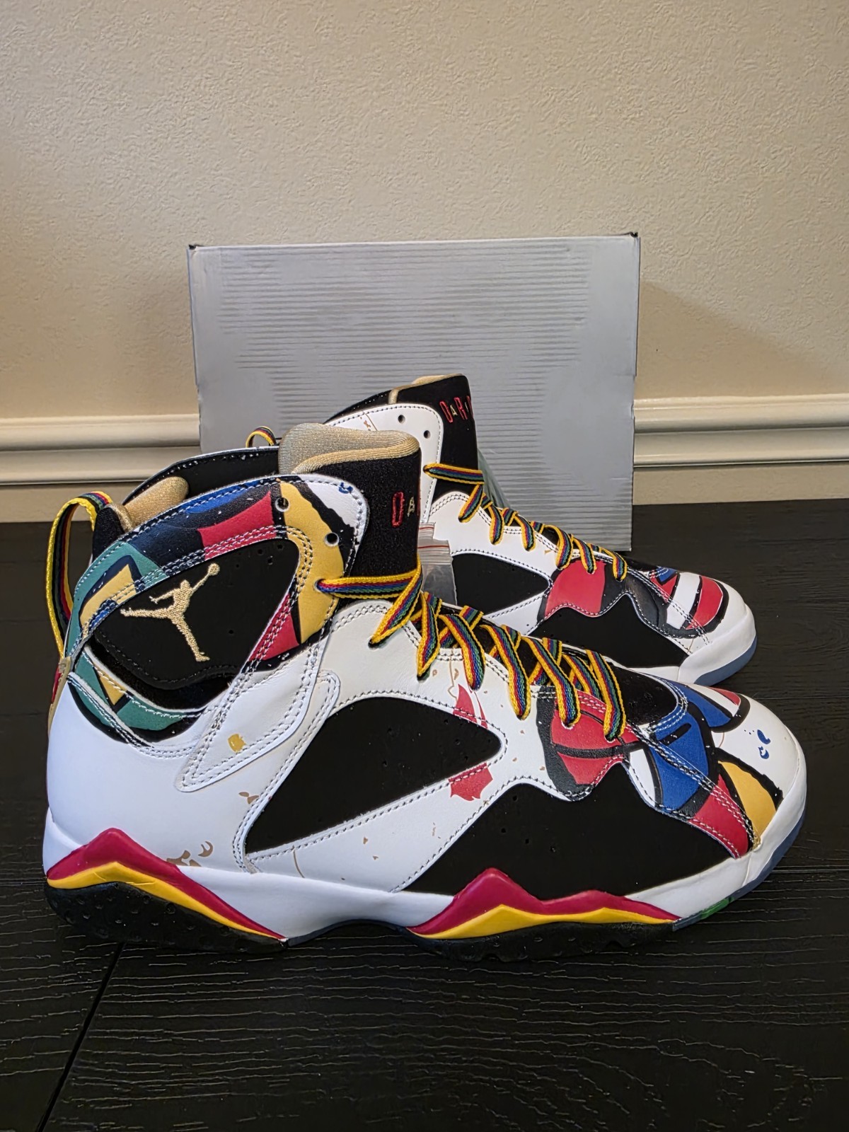 Jordan Air Jordan 7 Miro Retro BB Mens Multicolor Colorblock High Top IQ6573-100 - Image 7