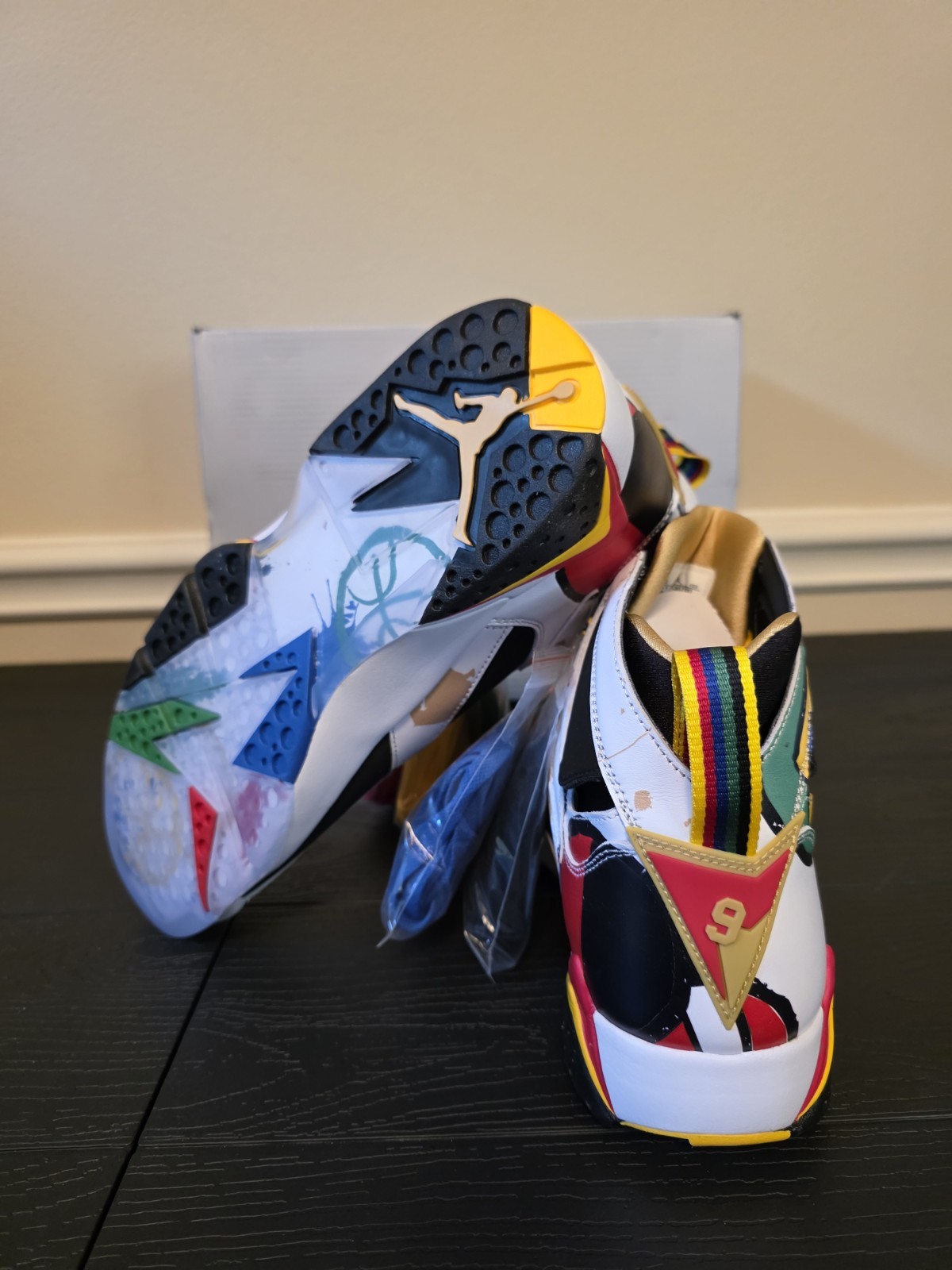 Jordan Air Jordan 7 Miro Retro BB Mens Multicolor Colorblock High Top IQ6573-100 - Image 10