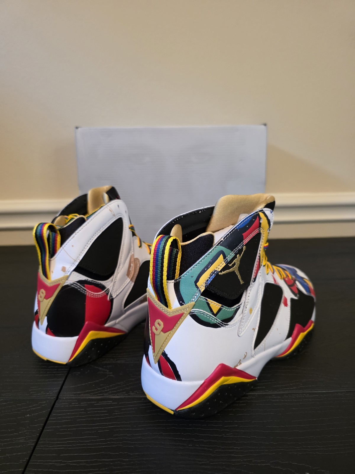 Jordan Air Jordan 7 Miro Retro BB Mens Multicolor Colorblock High Top IQ6573-100 - Image 12