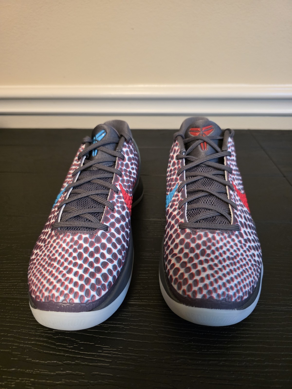 Nike Kobe VI Protro Men's Low Top Basketball Sneakers Gray Red Blue IQ3902-002 - Image 4