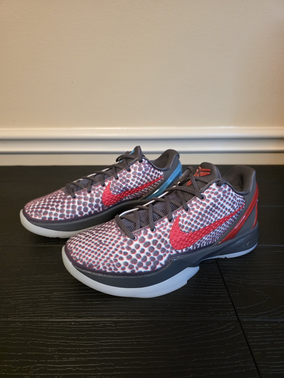 Nike Kobe VI Protro Men's Low Top Basketball Sneakers Gray Red Blue IQ3902-002 - Image 5