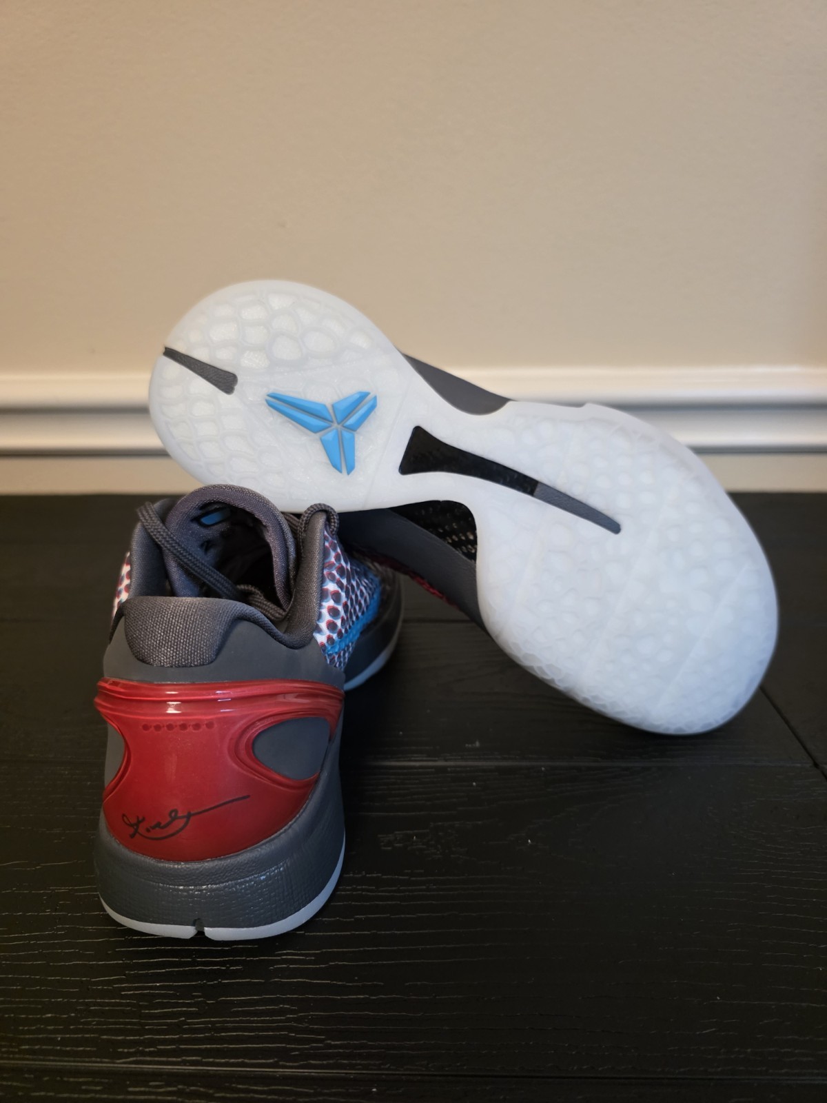 Nike Kobe VI Protro Men's Low Top Basketball Sneakers Gray Red Blue IQ3902-002 - Image 9