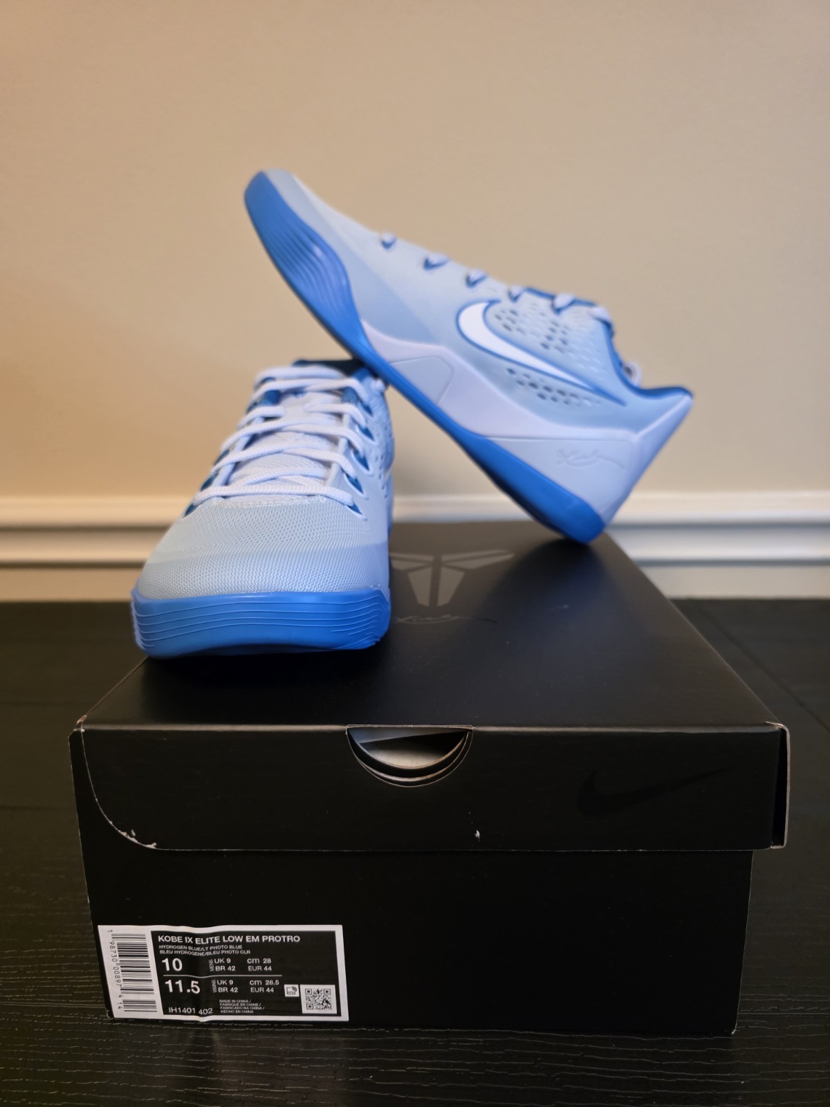Nike Kobe IX Elite Low EM Protro Men's Hydrogen Blue Basketball Shoes IH1401 402 - Image 3