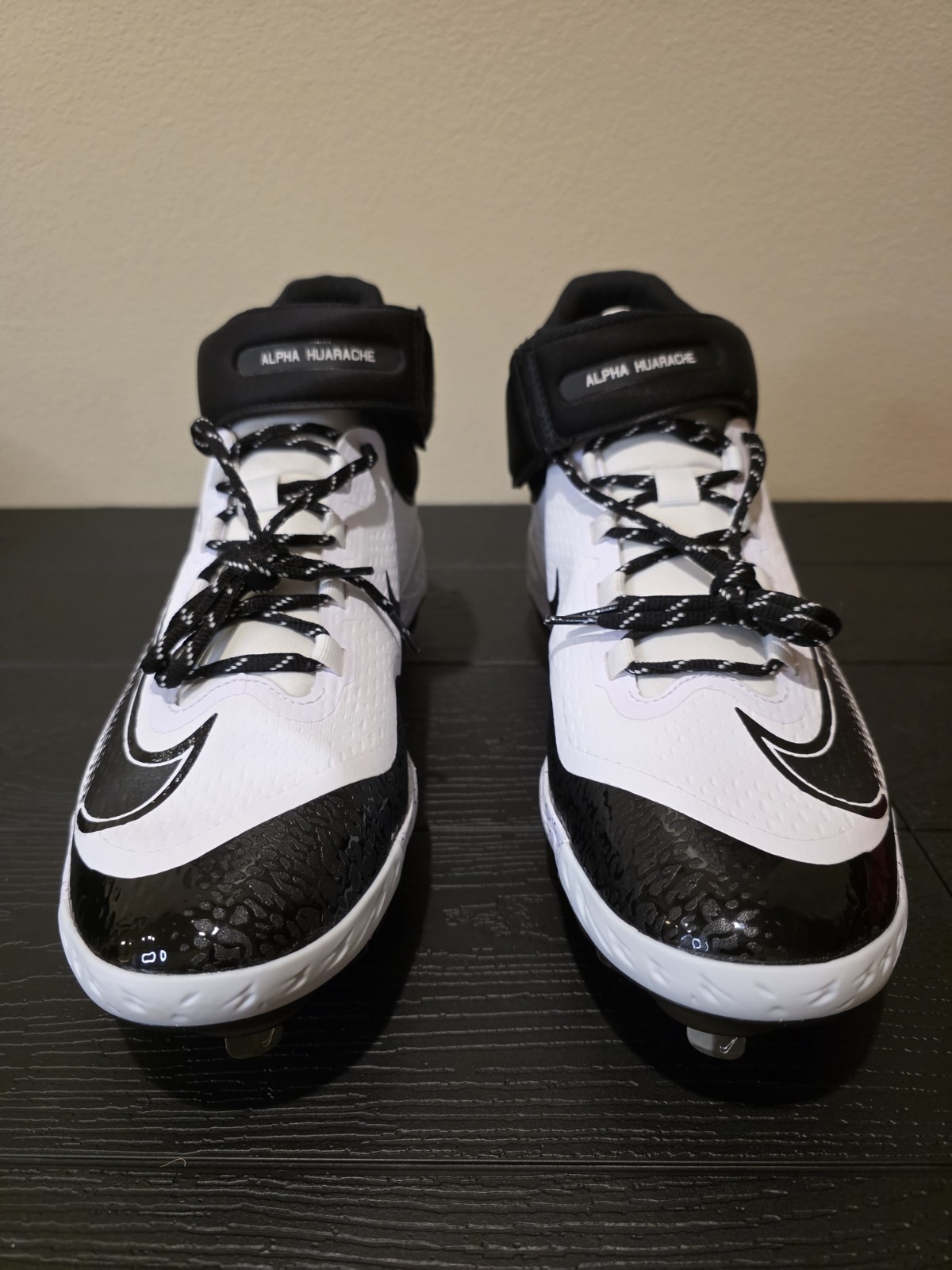 Nike Alpha Huarache Elite 4 Shoes Mens Size 15 White Black Baseball FD2744 107 - Image 4