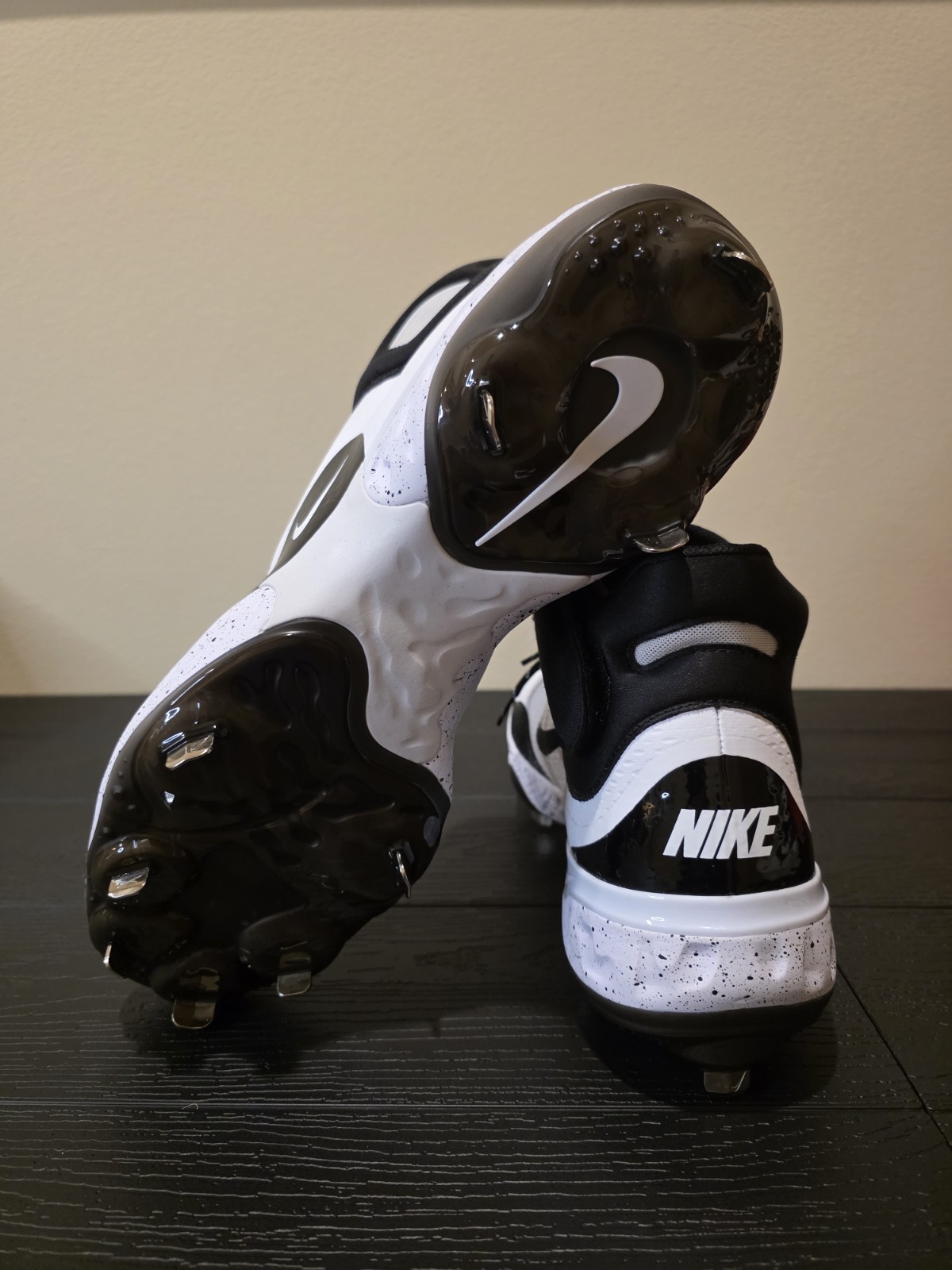 Nike Alpha Huarache Elite 4 Shoes Mens Size 15 White Black Baseball FD2744 107 - Image 7