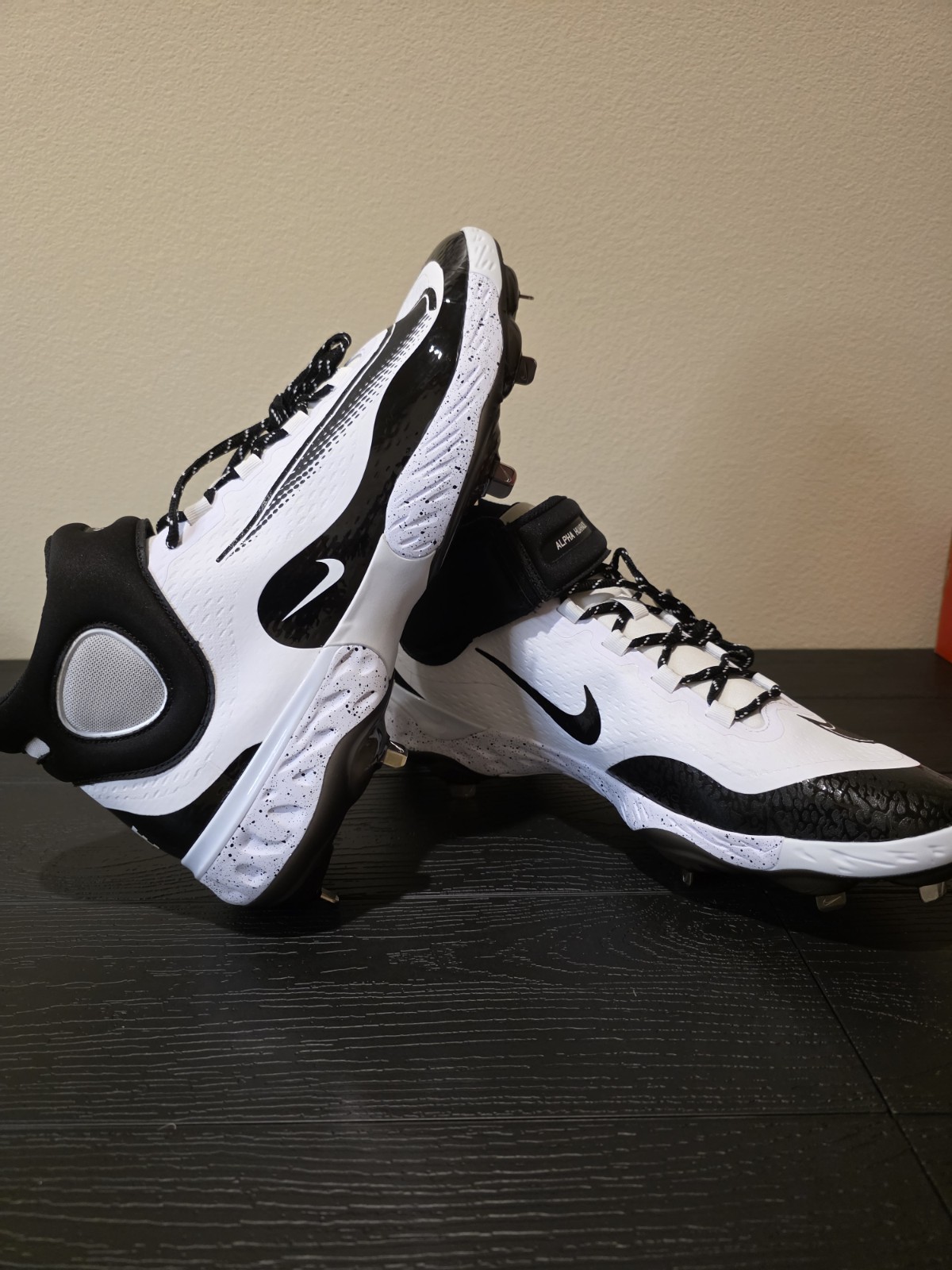 Nike Alpha Huarache Elite 4 Shoes Mens Size 15 White Black Baseball FD2744 107 - Image 10
