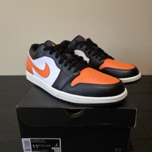 Nike Air Jordan 1 Low Shattered Backboard Orange Sneaker 553558-081 Mens Sz 11.5