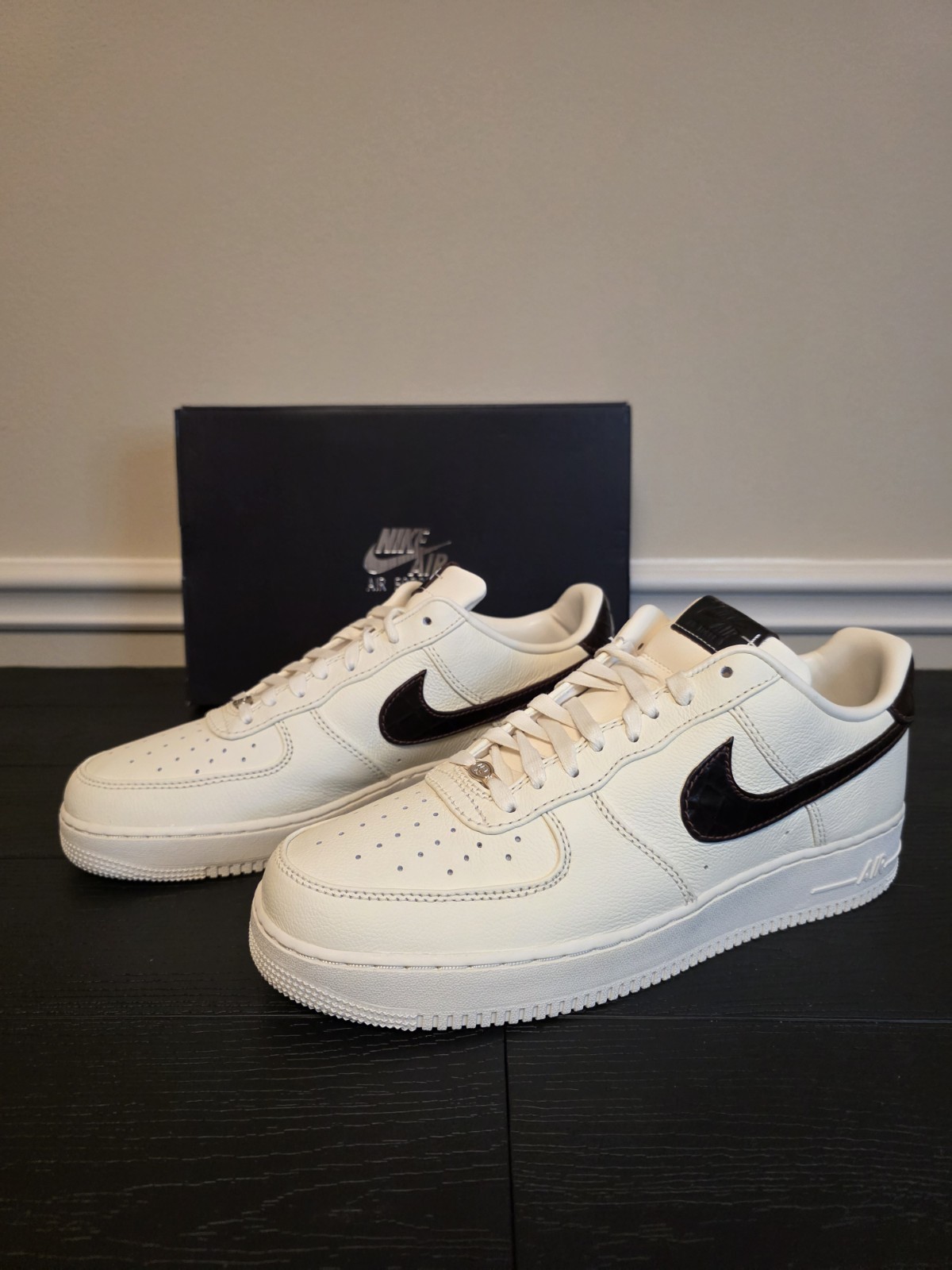 Nike Air Force 1 '07 Soft Pearl Brown Croc Leather Low Top IH7332-001 - Image 6