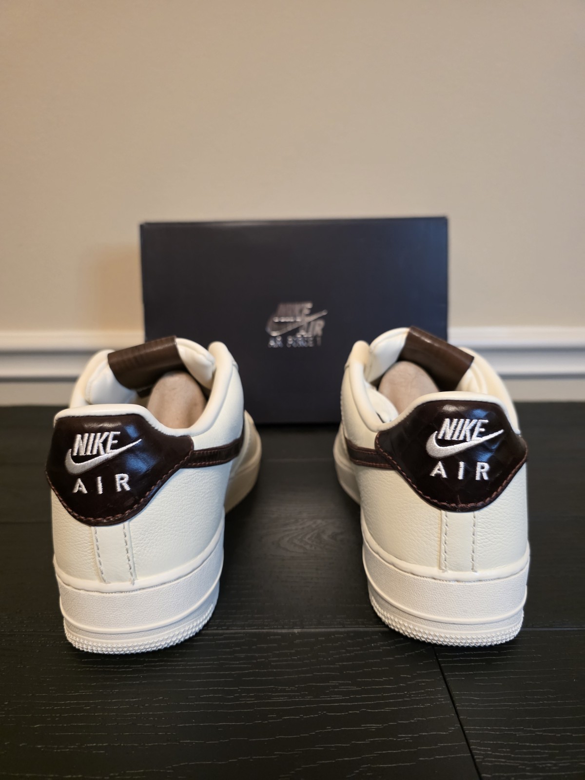 Nike Air Force 1 '07 Soft Pearl Brown Croc Leather Low Top IH7332-001 - Image 7