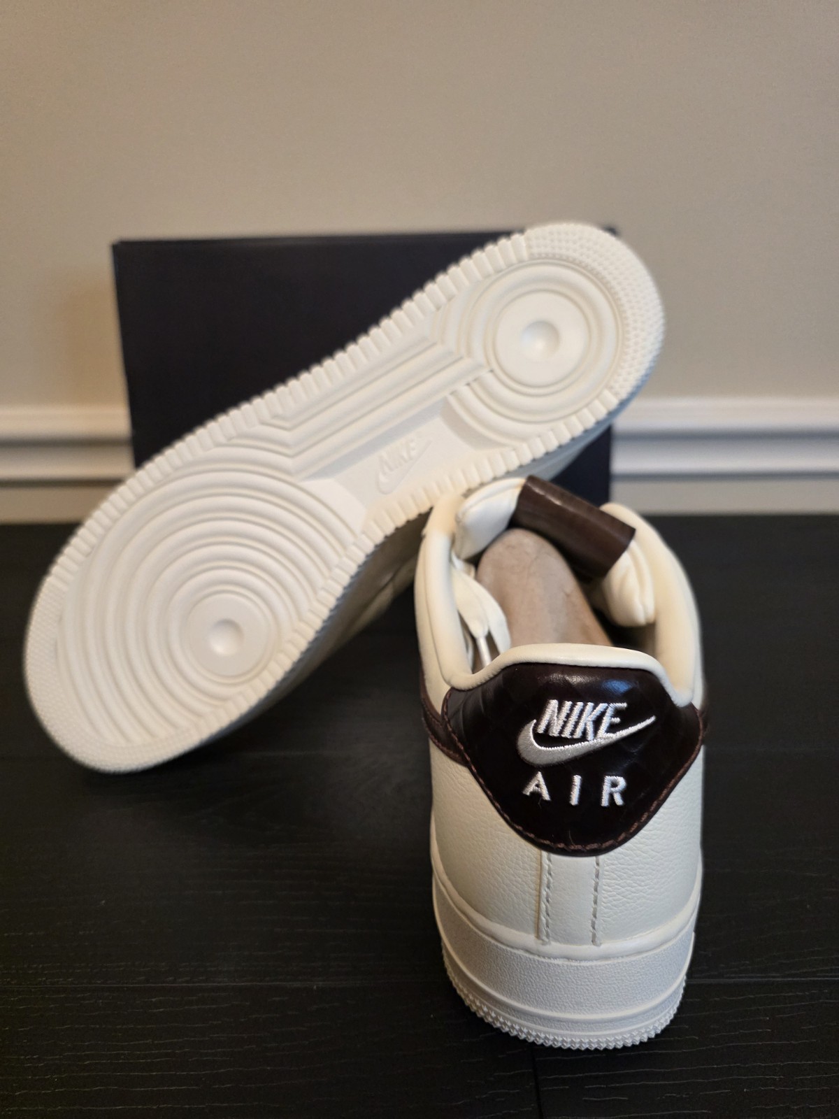 Nike Air Force 1 '07 Soft Pearl Brown Croc Leather Low Top IH7332-001 - Image 10