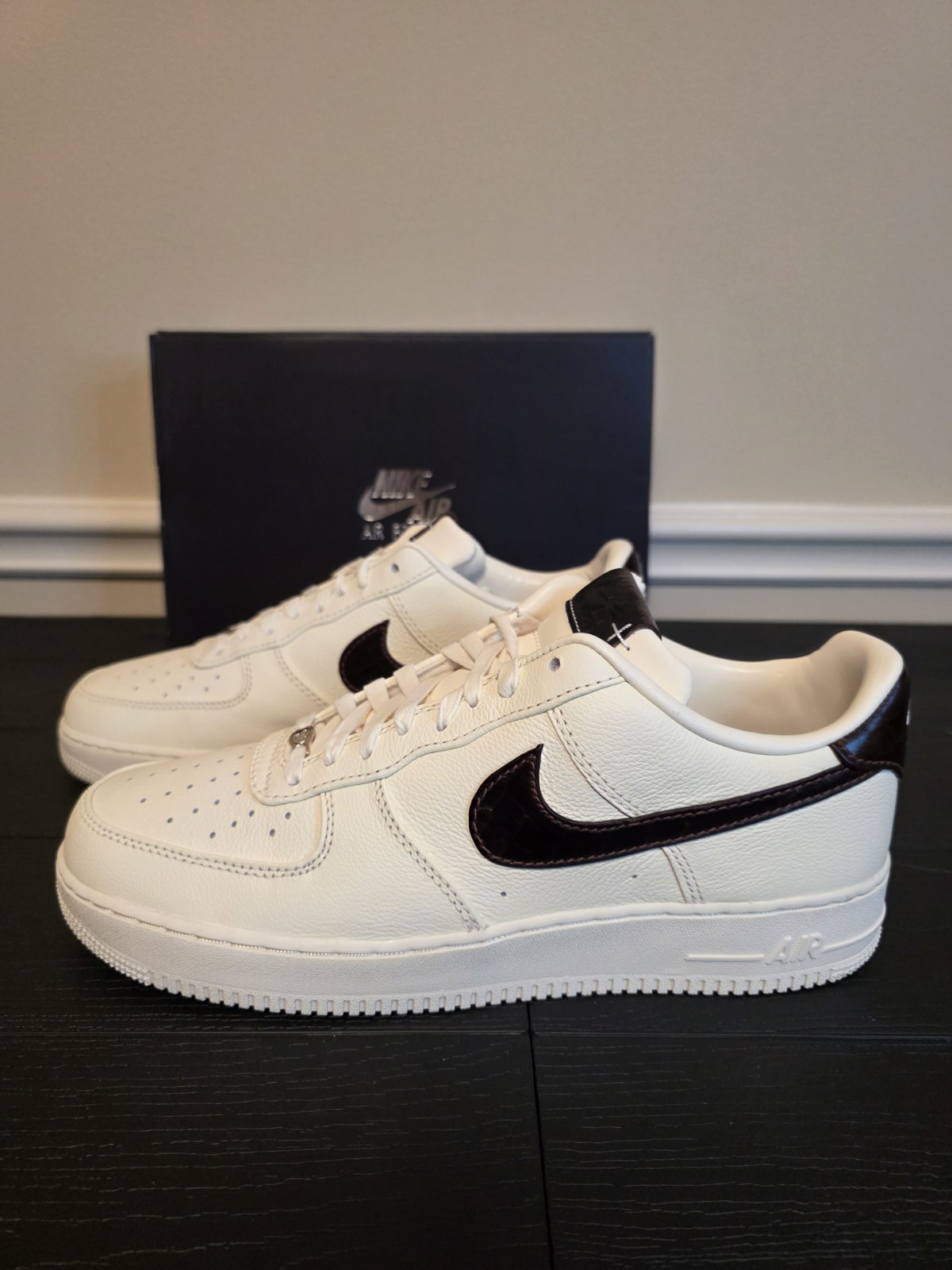 Nike Air Force 1 '07 Soft Pearl Brown Croc Leather Low Top IH7332-001 - Image 13