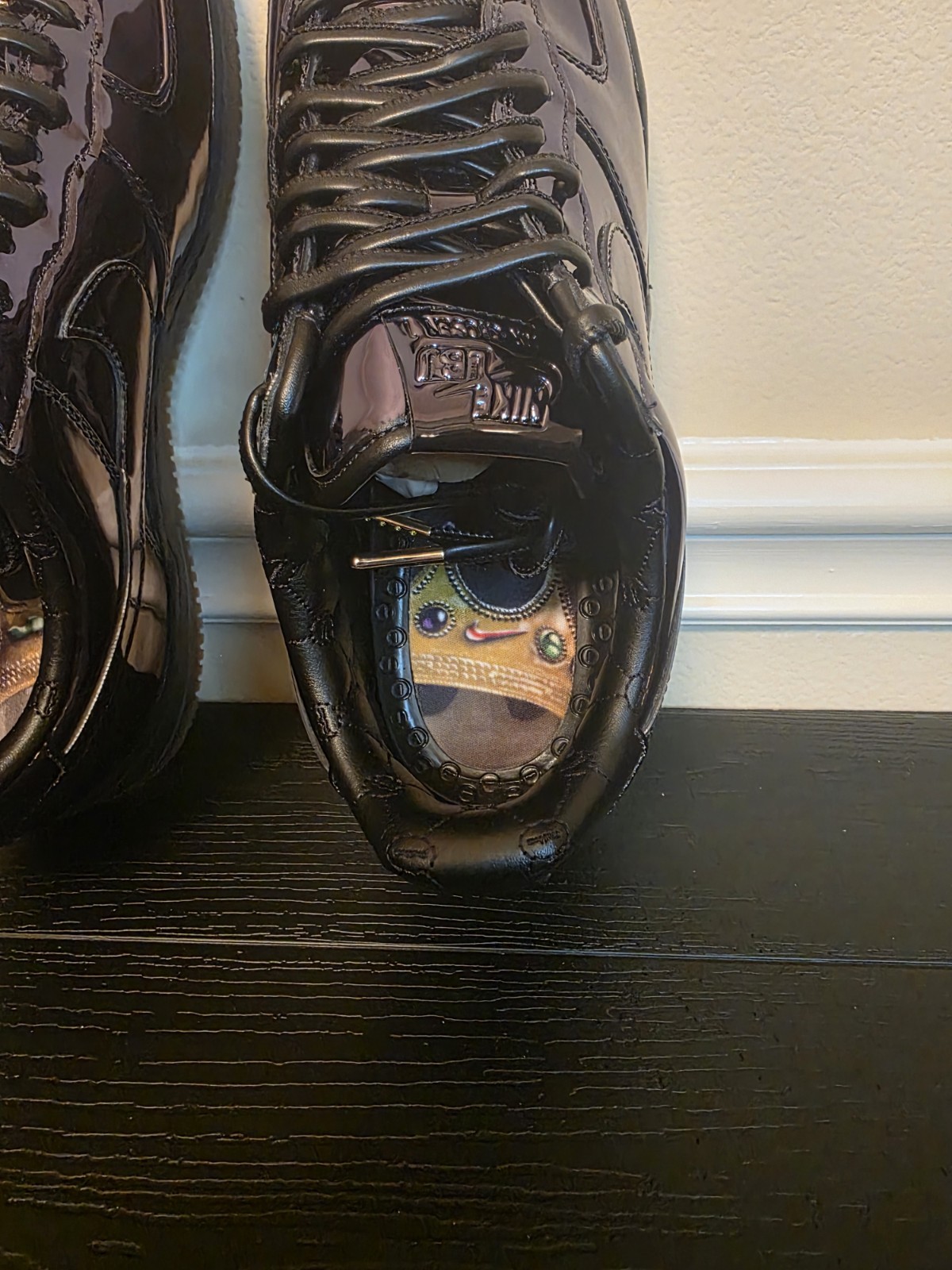 Nike LeBron James x Air Force 1 Low NYC Black/Metallic Gold Men's IO6129-001 - Image 15