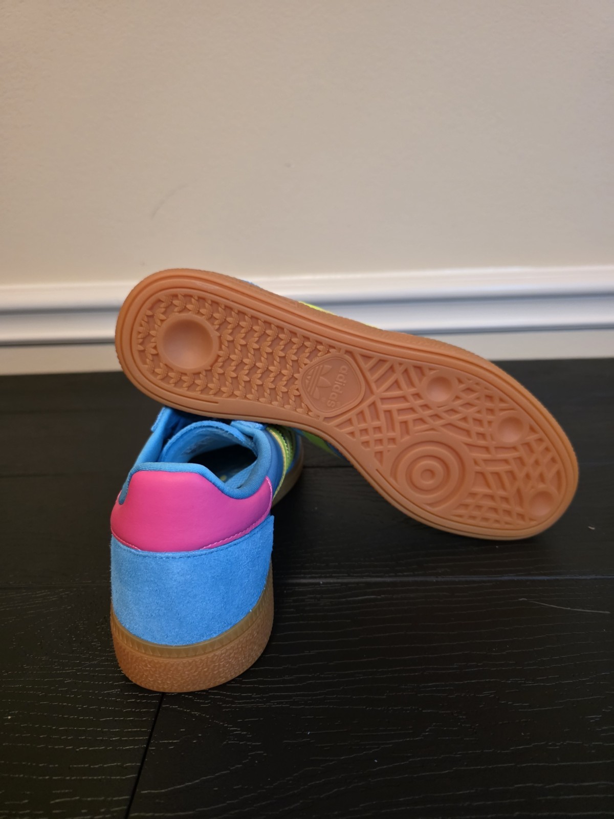 adidas Women's Handball Spezial W Sky Rush Solar Yellow Satin Sneakers JH5658 - Image 8