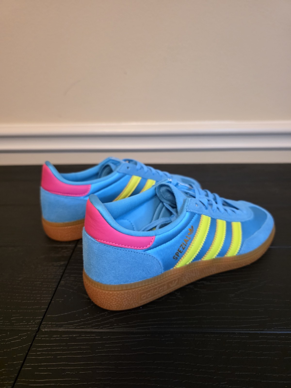 adidas Women's Handball Spezial W Sky Rush Solar Yellow Satin Sneakers JH5658 - Image 10