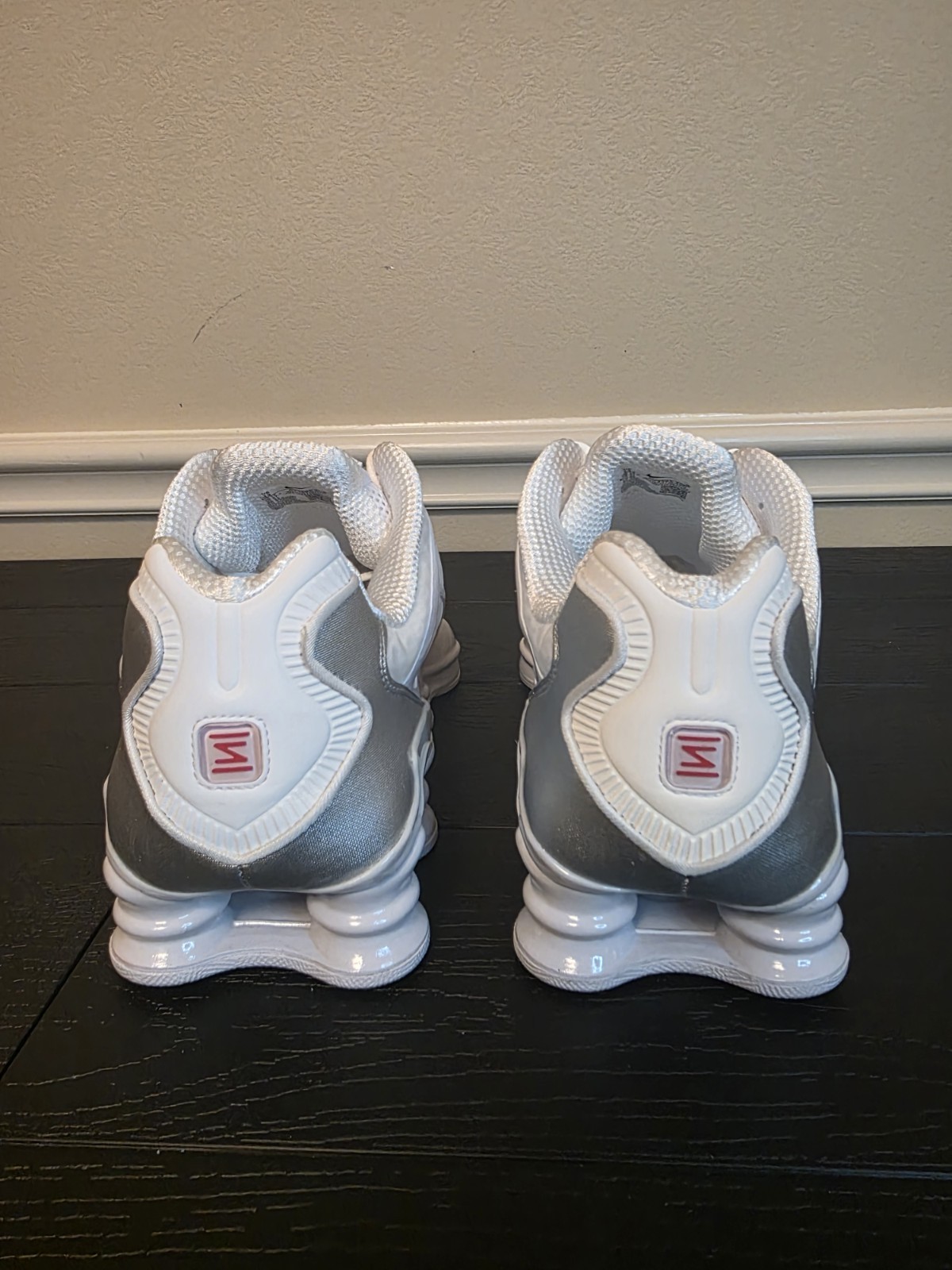Nike Shox TL Men's Low Top Sneakers White/Metallic Silver AV3595-100 2019 - Image 6