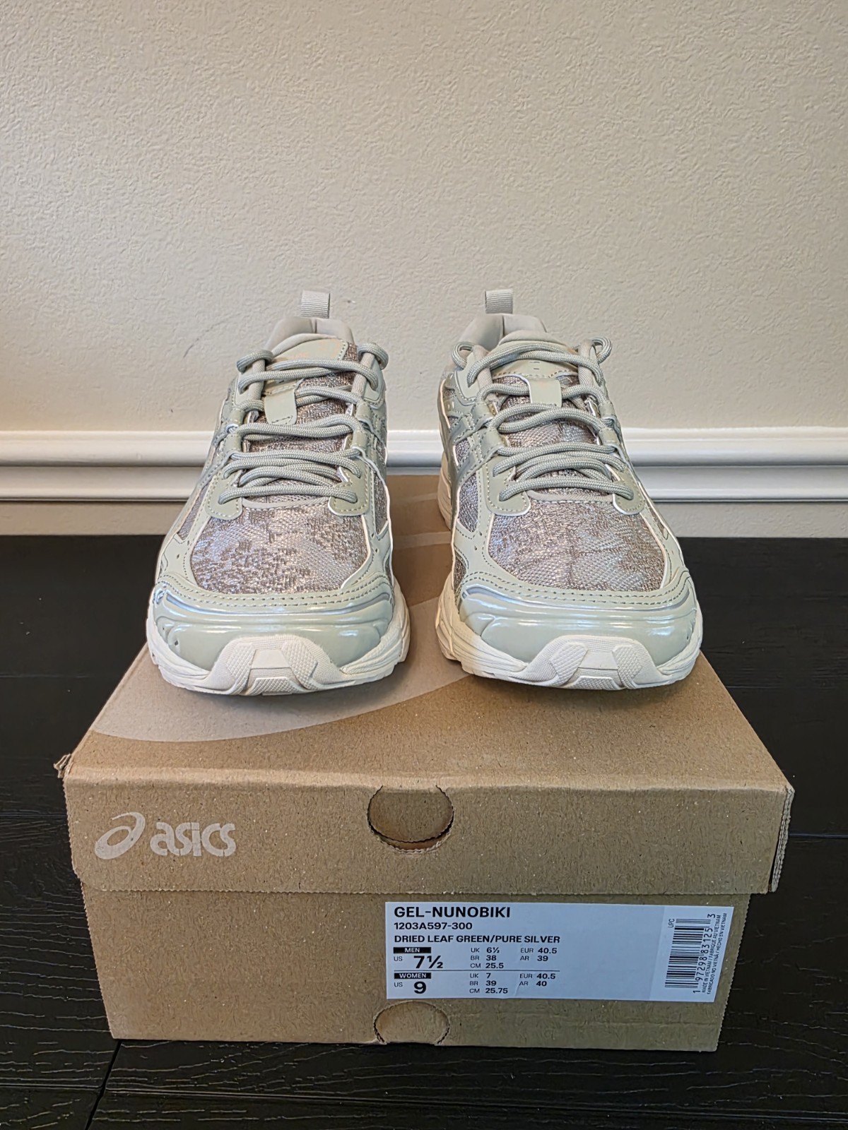 ASICS GEL-NUNOBIKI Dried Leaf Green/Pure Silver Men's 1203A597-300 - Image 2