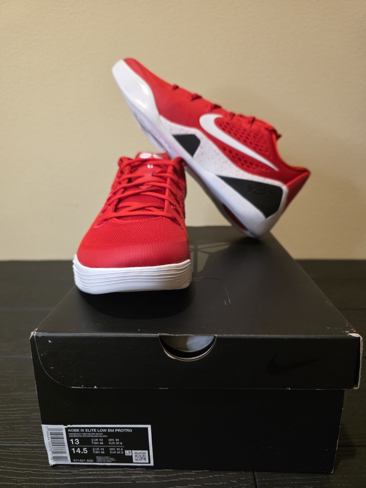 Kobe IX Elite Low EM Protro University Red Men’s Size 13 Brand New IH1401-600 🔥 - Image 2