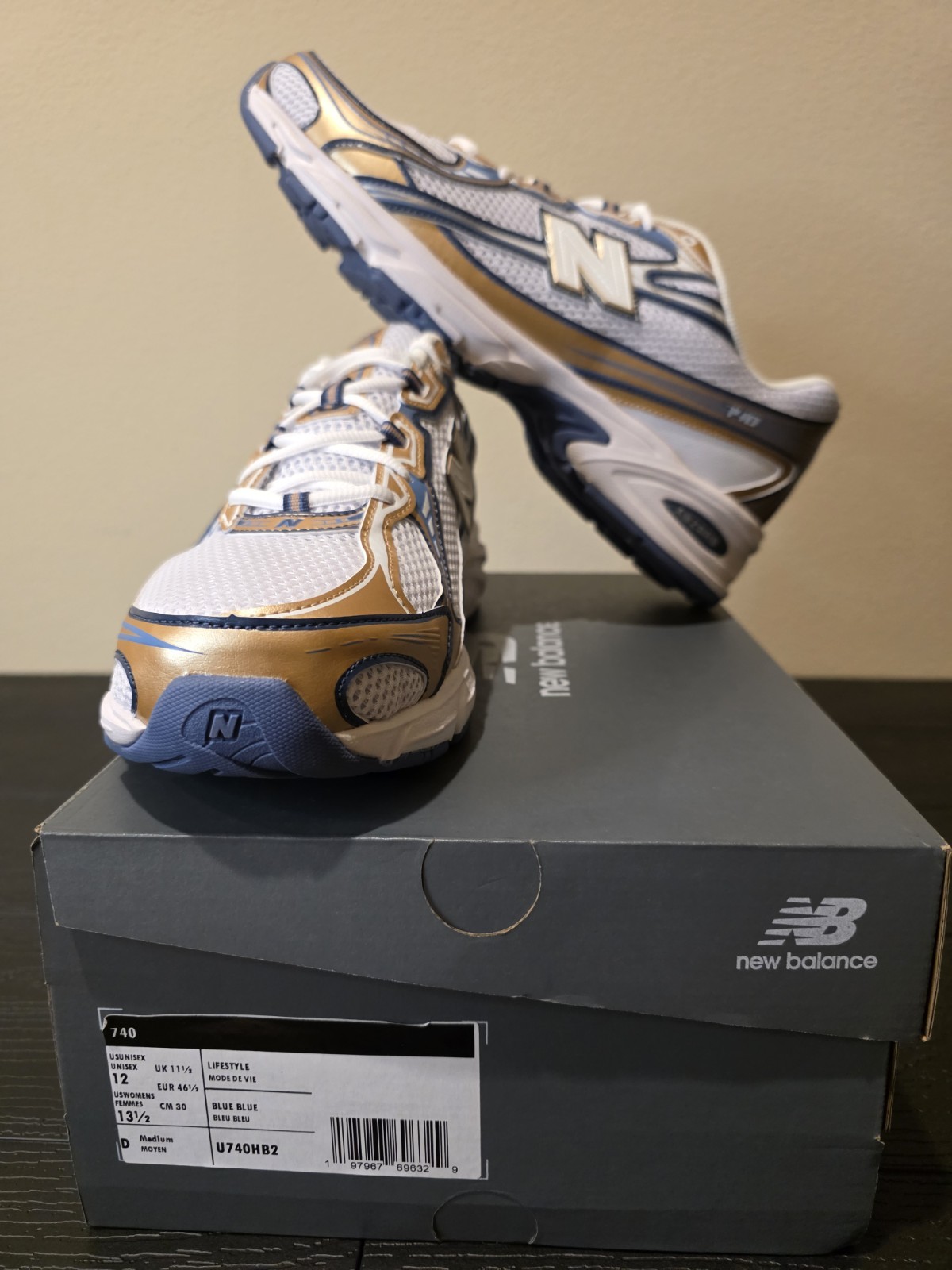New Balance 740 Heron Blue Vintage Indigo U740HB2 - Size 12 Men's - Brand New - Image 2