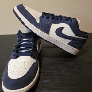 Air Jordan 1 Low SE Obsidian Suede IO7448-400 NEW 🔥 Men's Size 13 box w/o lid