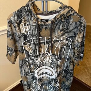 Ecko Unltd. Graphic Print Camo Short Sleeve Hooded Pullover Hoodie Multicolor M