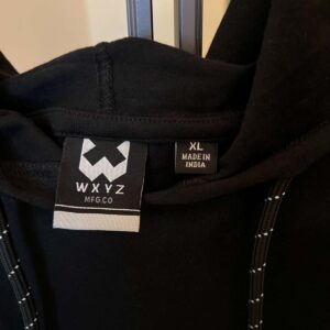 WXYZ MFG.CO Blessed Graphic Print Short Sleeve Hooded Pullover Hoodie Black XL