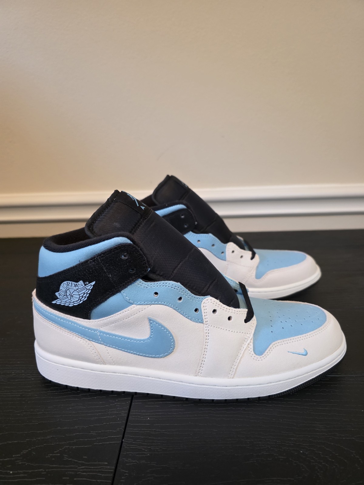 Jordan Air Jordan 1 Mid SE Summit White/Blue Chill/Black Men's IM6567-121 - Image 5