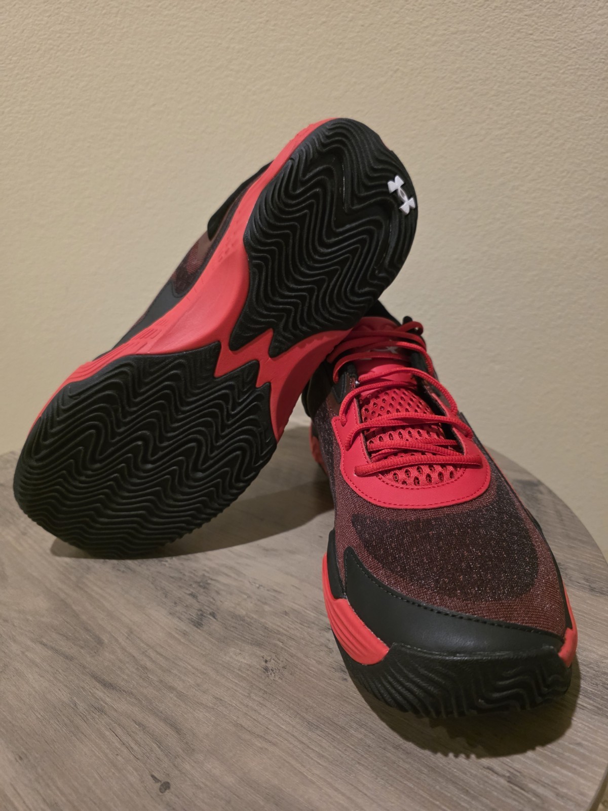 Under Armour Spawn 7 Red/Black/White Men's Sneakers New Size 13 π₯ rare color π₯ - Image 5