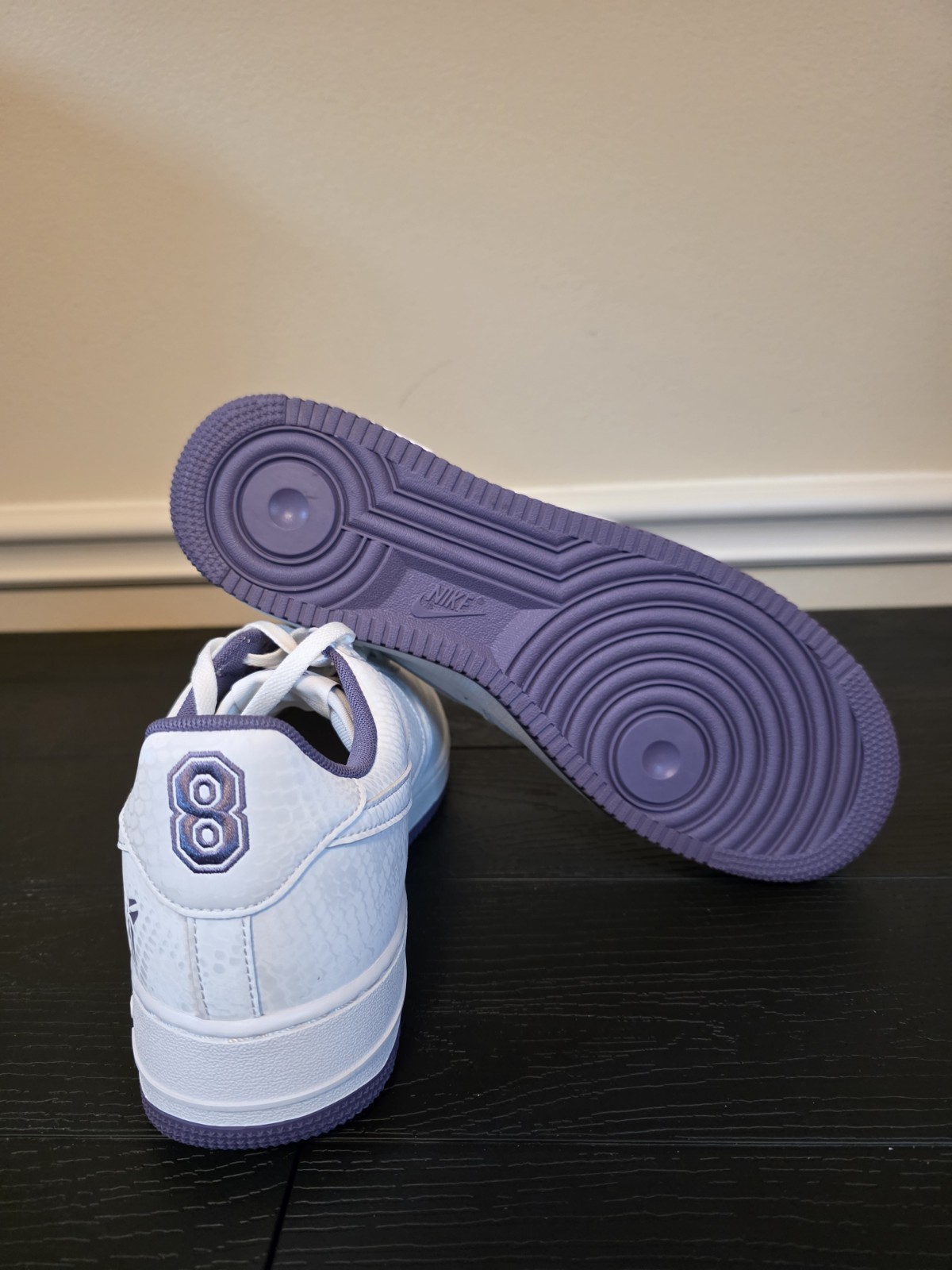 Nike Kobe Bryant x Air Force 1 Low Summit White/Daybreak White Purple IB0018-102 - Image 8