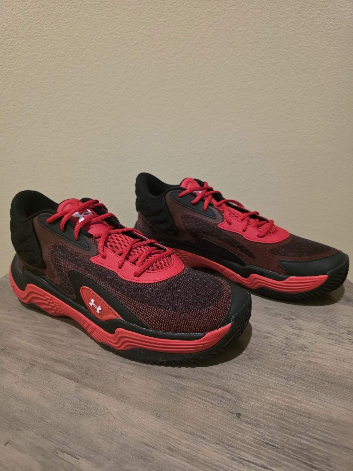 Under Armour Spawn 7 Red/Black/White Men's Sneakers New Size 13 π₯ rare color π₯ - Image 9
