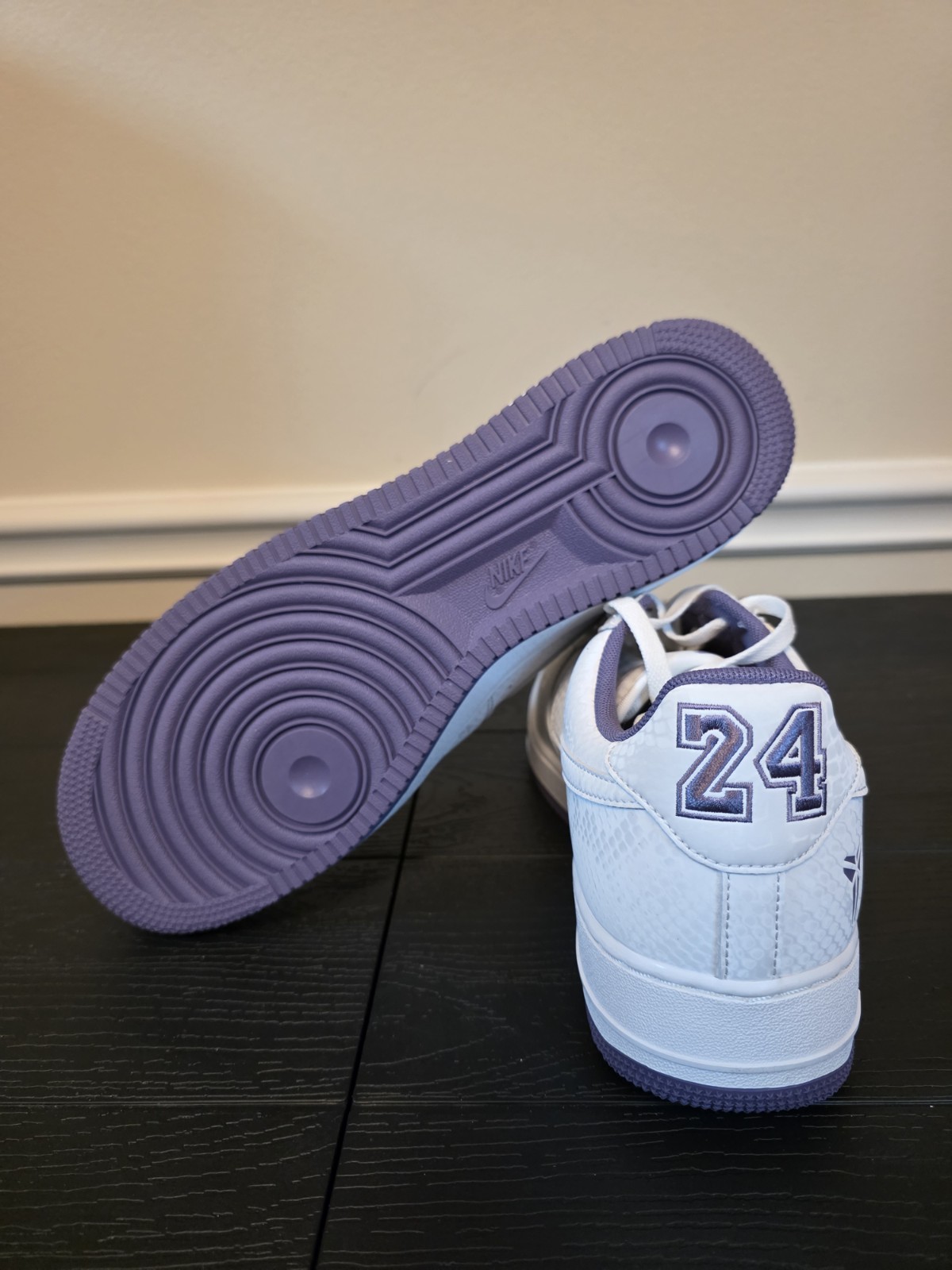 Nike Kobe Bryant x Air Force 1 Low Summit White/Daybreak White Purple IB0018-102 - Image 9