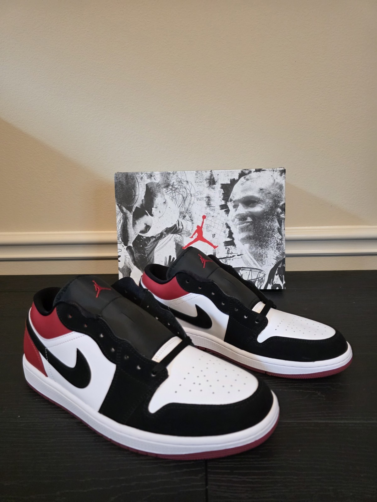Jordan Air Jordan 1 Low SE "Black Toe" White/Black/Gym Red IB8971-106 2025 - Image 4