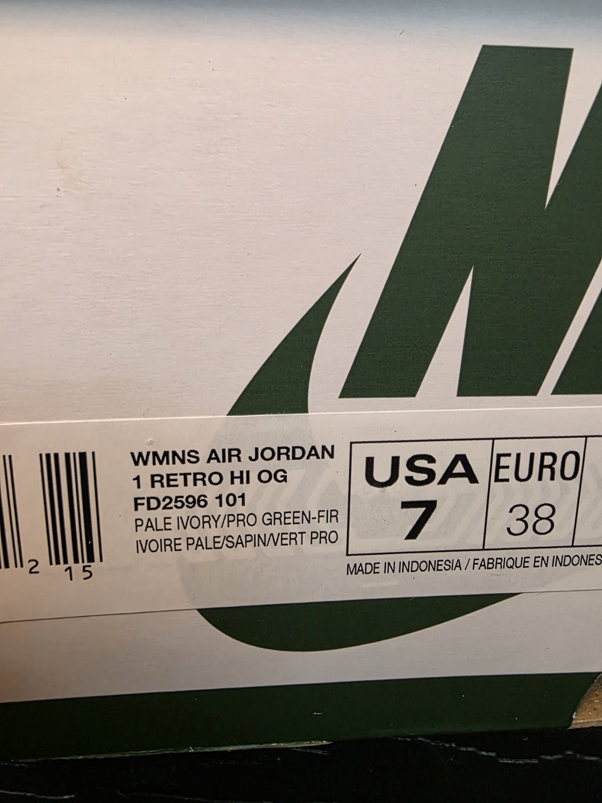Jordan Women's Air Jordan 1 Retro Hi OG Fir Pro Green FD2596-101 Size 7 - Image 12