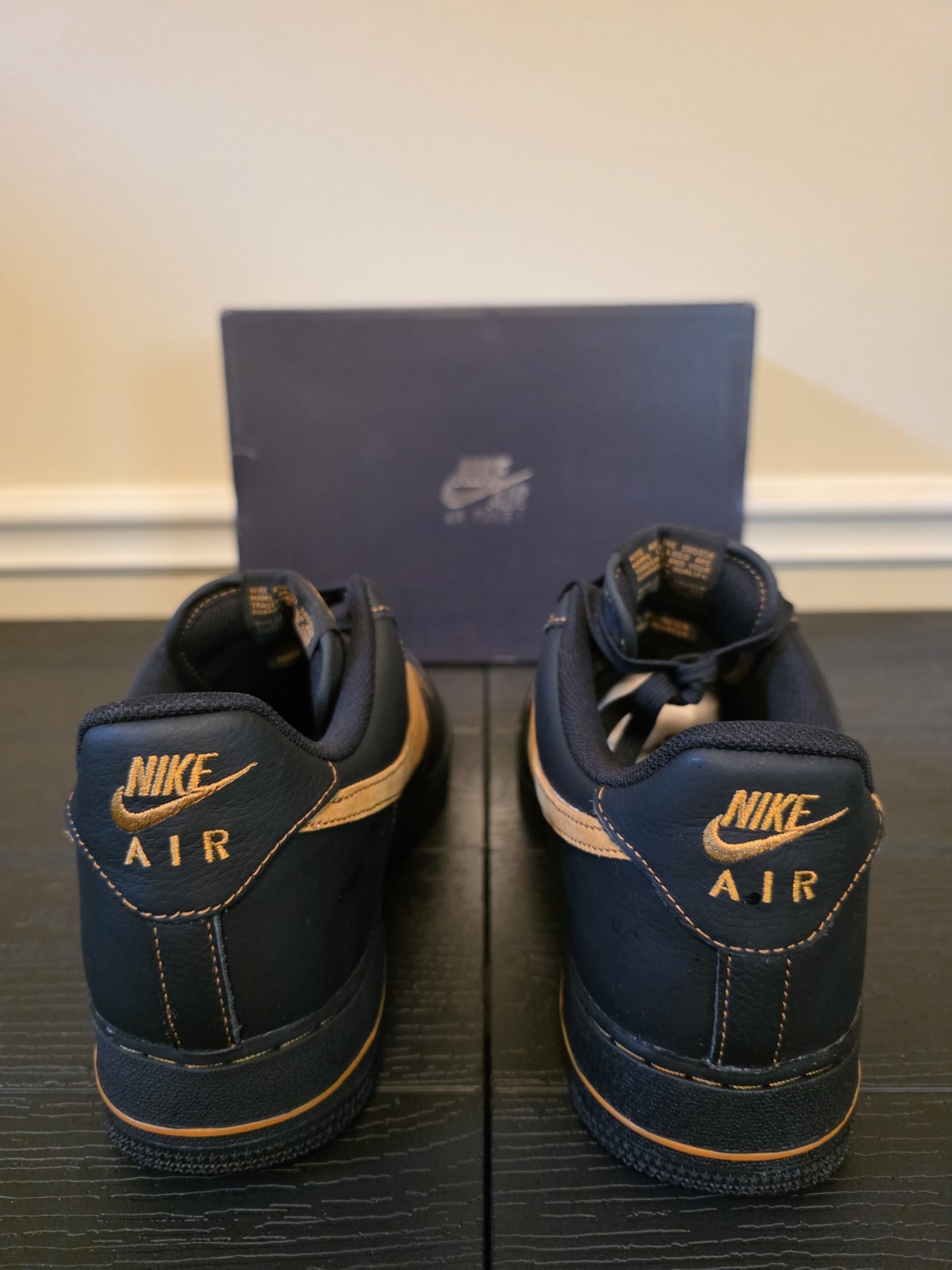 Nike Air Force 1 '07 LV8 Black/Desert Ochre Low Top Leather HQ2037-003 2025 - Image 7