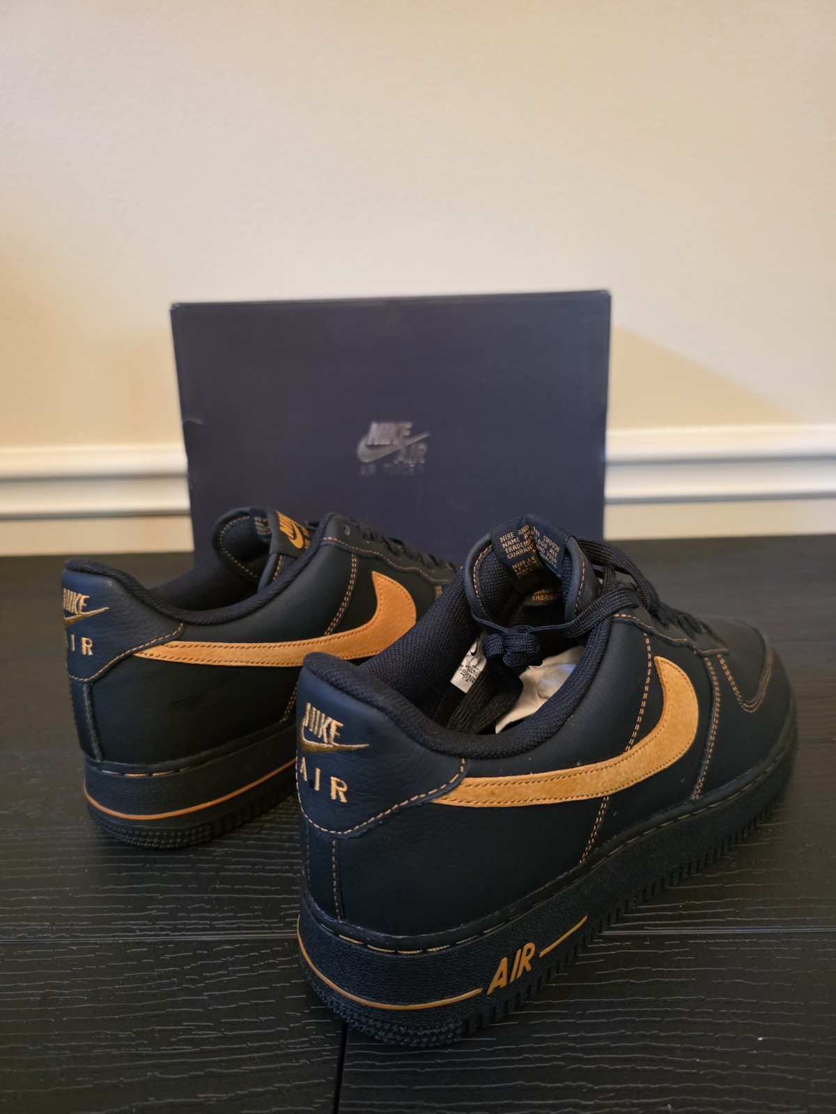 Nike Air Force 1 '07 LV8 Black/Desert Ochre Low Top Leather HQ2037-003 2025 - Image 11