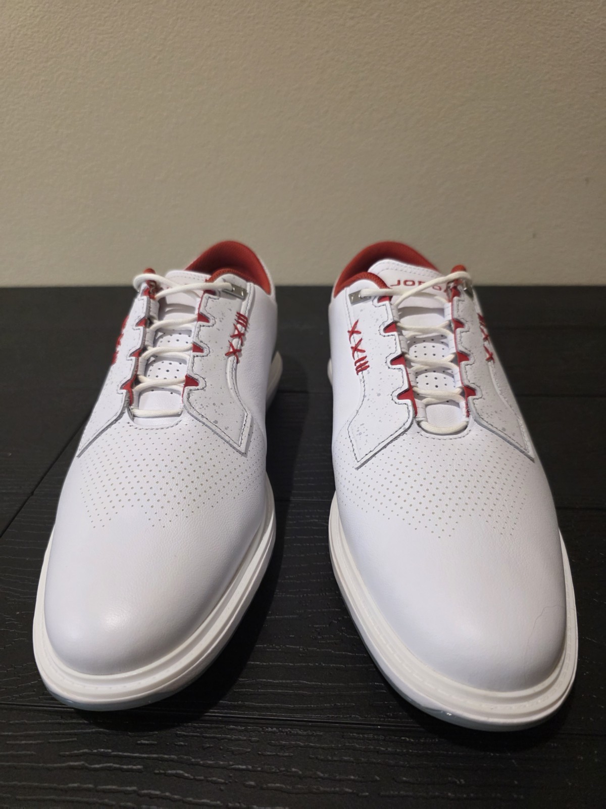 Nike Air Jordan ADG 5 Spikeless Golf Shoes Men Size 12 FQ7874-101 White / Red - Image 2