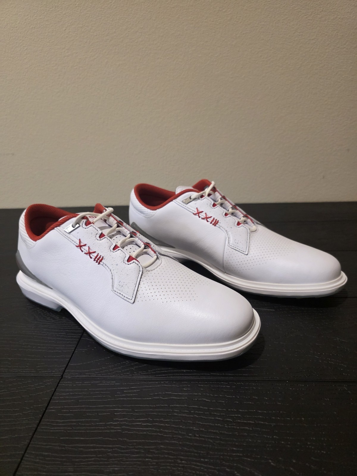 Nike Air Jordan ADG 5 Spikeless Golf Shoes Men Size 12 FQ7874-101 White / Red - Image 3