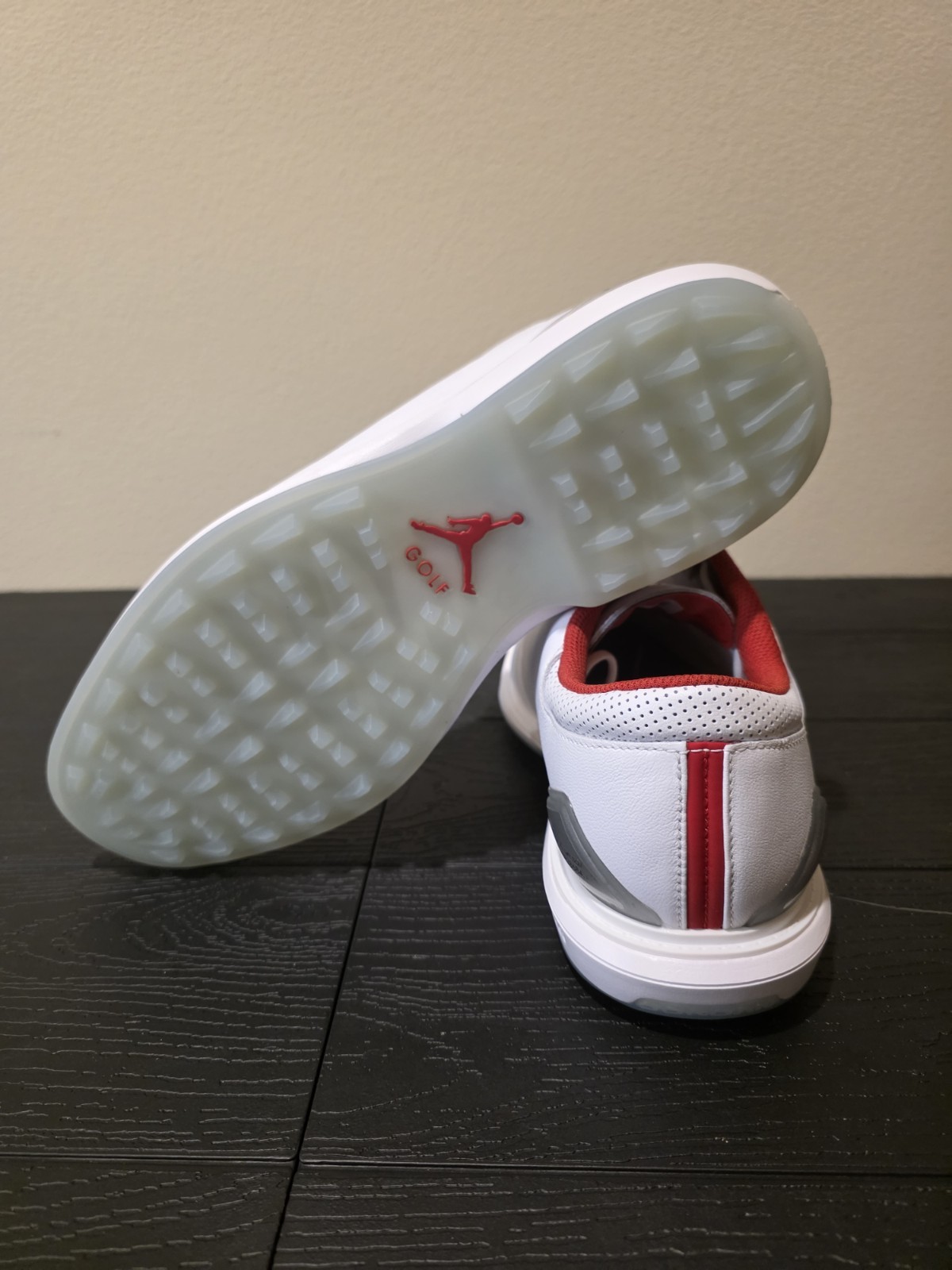 Nike Air Jordan ADG 5 Spikeless Golf Shoes Men Size 12 FQ7874-101 White / Red - Image 9