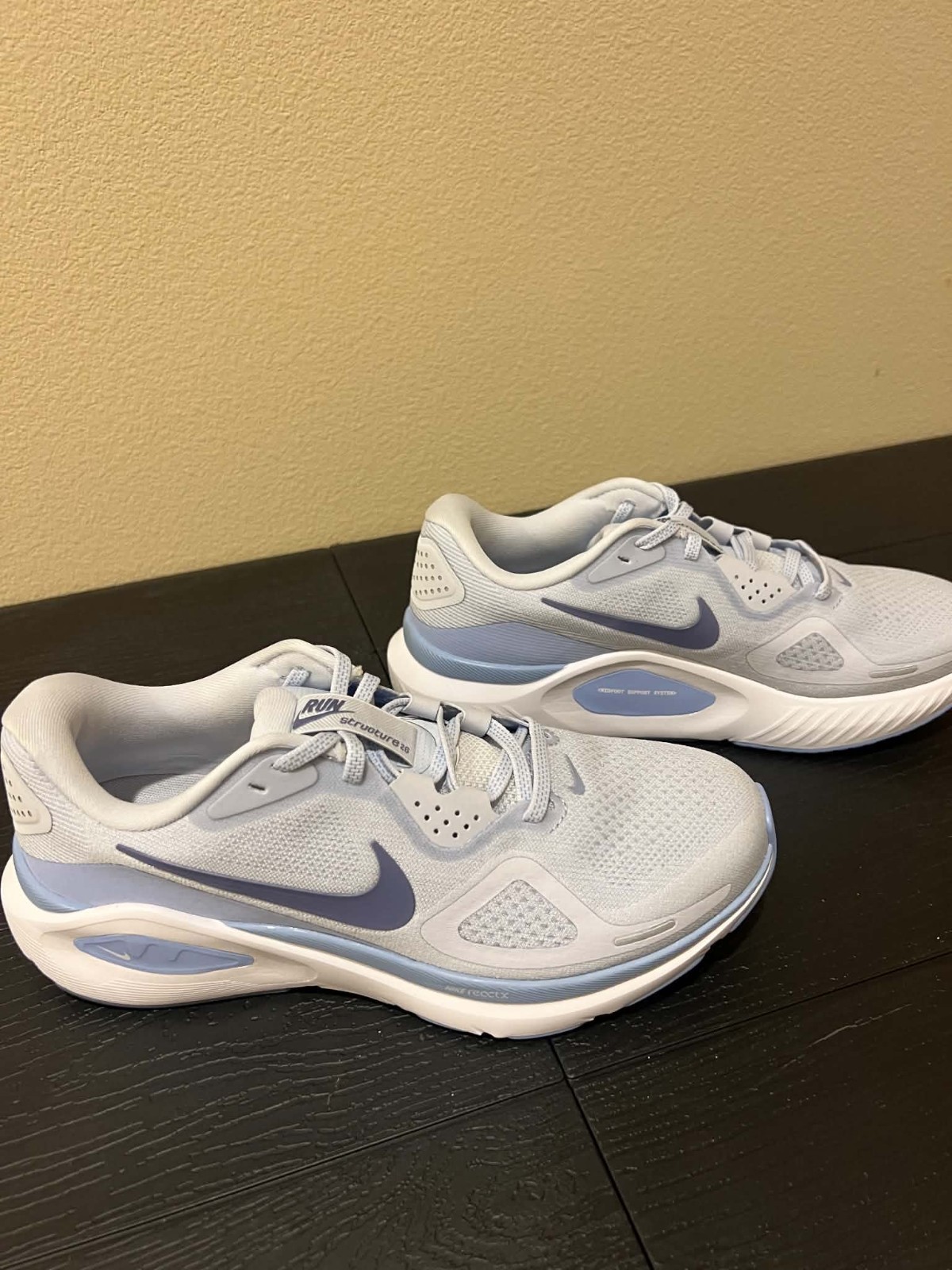 Nike Air Zoom Structure 26 Running Womens Size 9 Football Grey Indigo HJ1101-004