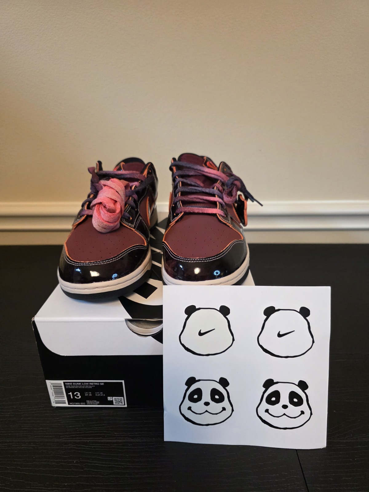 Nike Dunk Low Retro SE Panda-Monium Pack Team Red/Black HQ1965-600 Men's - Image 3