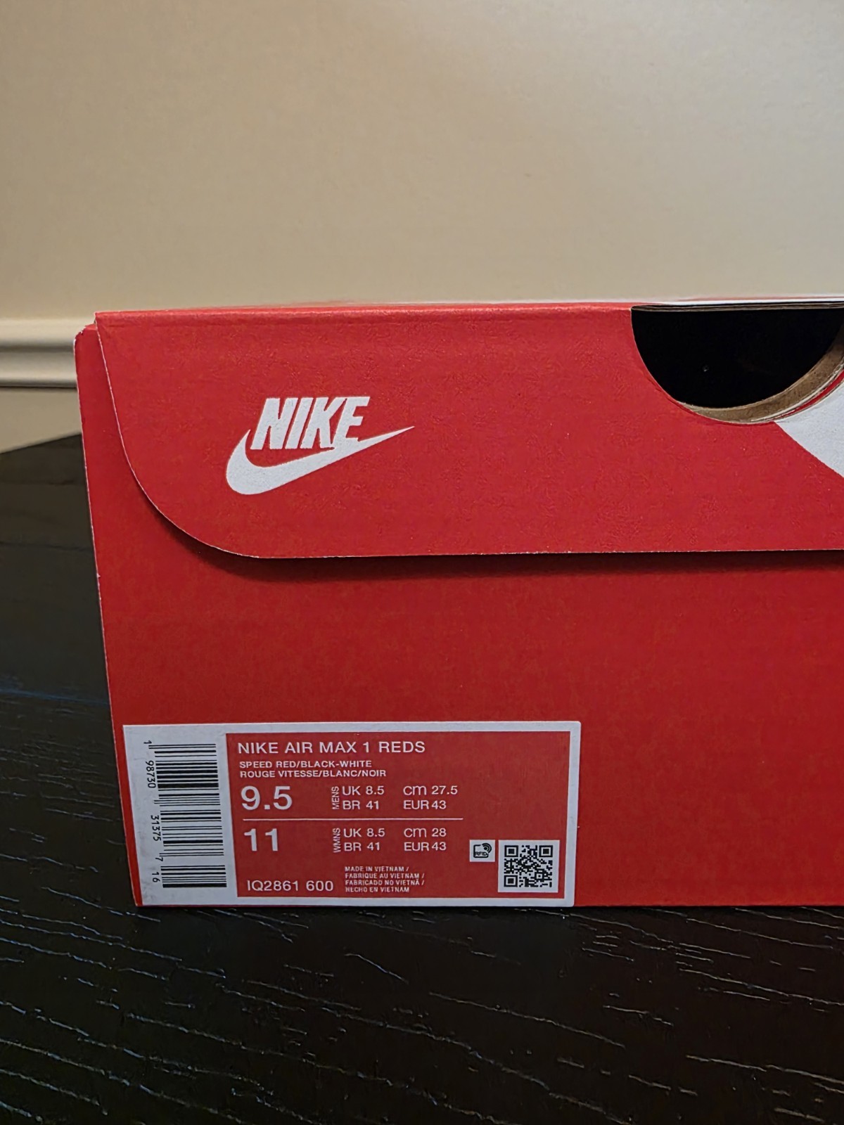 Nike Air Max 1 Reds City Connect Cincinnati Reds Red/Black/White IQ2861-600 - Image 12