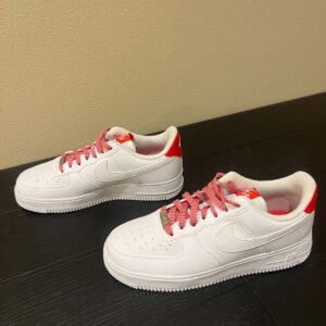 Nike Air Force 1 '07 White/LT Crimson-Pink Foam (IB7167 103) Womens Size 8.5 NEW