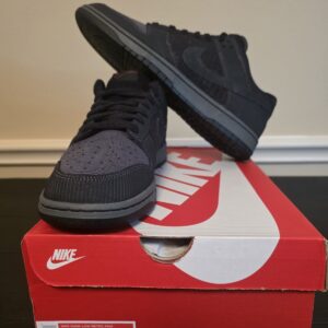 Nike Dunk Low Retro PRM Men's Low Top Sneakers Black/Gray Anthracite IB7746-001