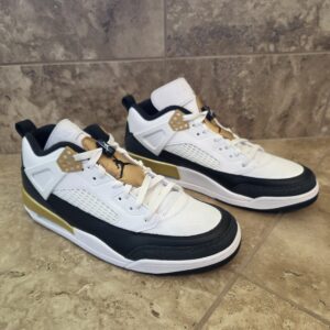 Nike Air Jordan Spizike Low White Gold Black FQ1759-108 Mens Size 13 box w/o lid