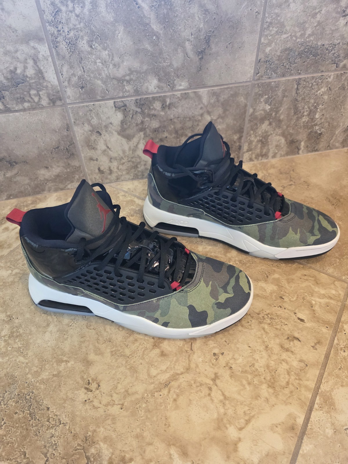 Nike Air Jordan Maxin 200 Camo Olive Red Black US Size 12.5 Men's CD6107-200 New