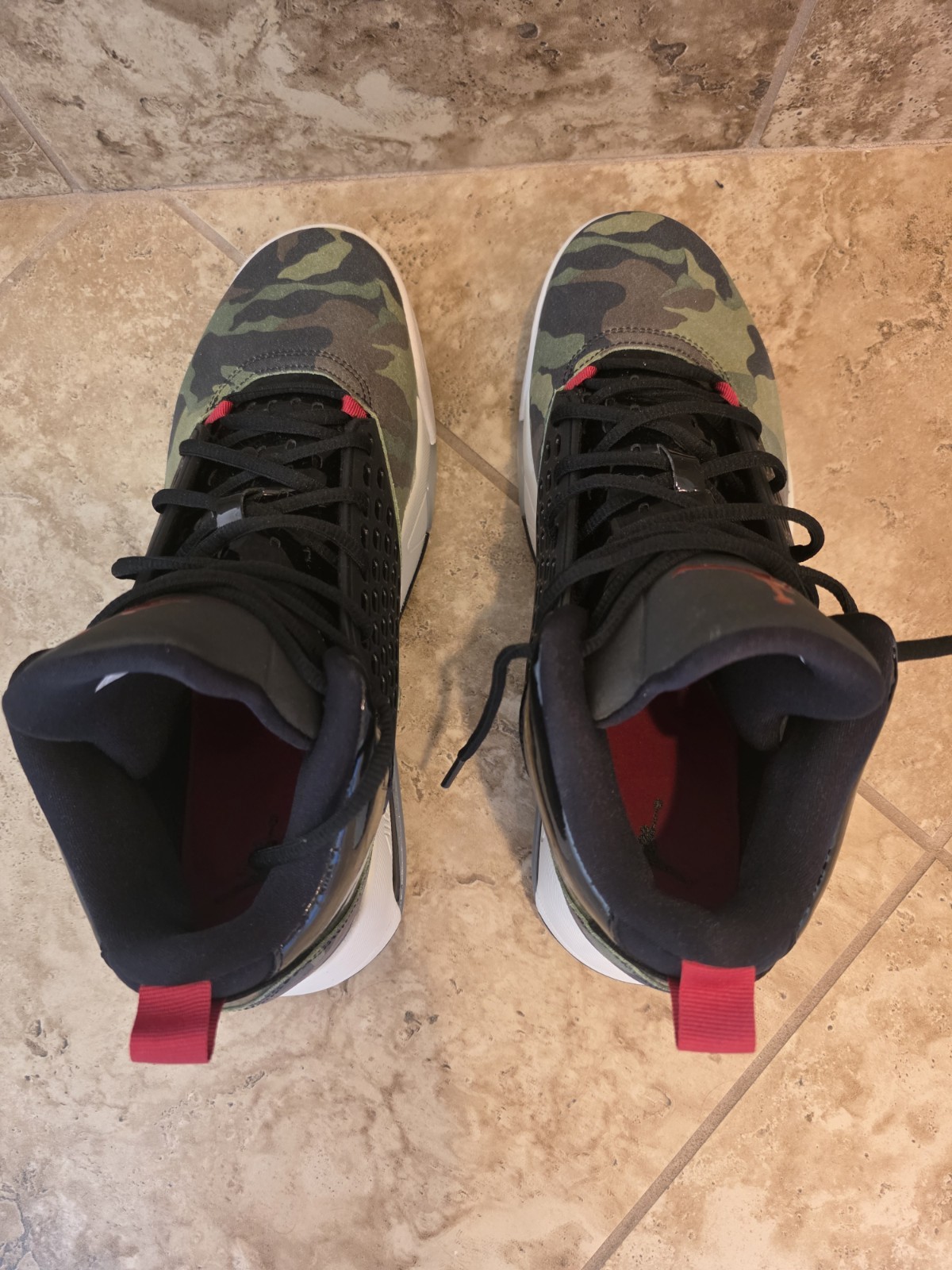 Nike Air Jordan Maxin 200 Camo Olive Red Black US Size 12.5 Men's CD6107-200 New - Image 6