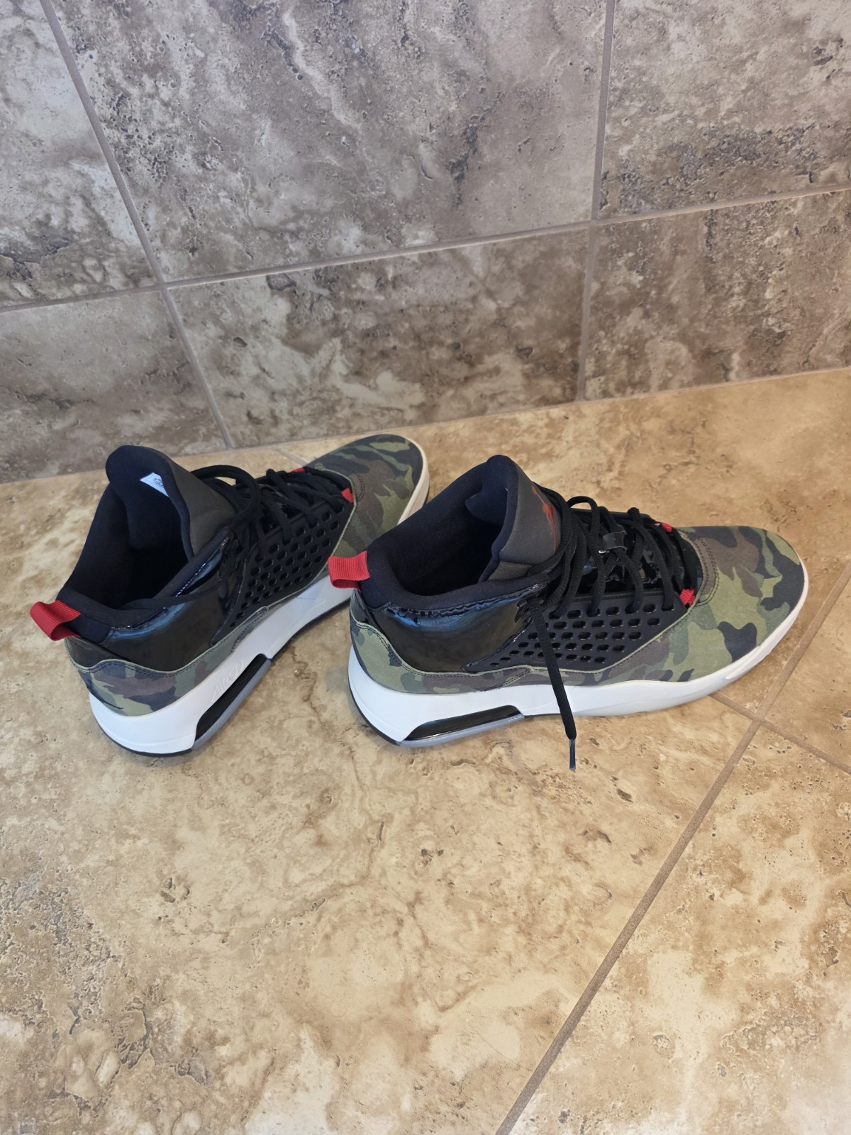 Nike Air Jordan Maxin 200 Camo Olive Red Black US Size 12.5 Men's CD6107-200 New - Image 8